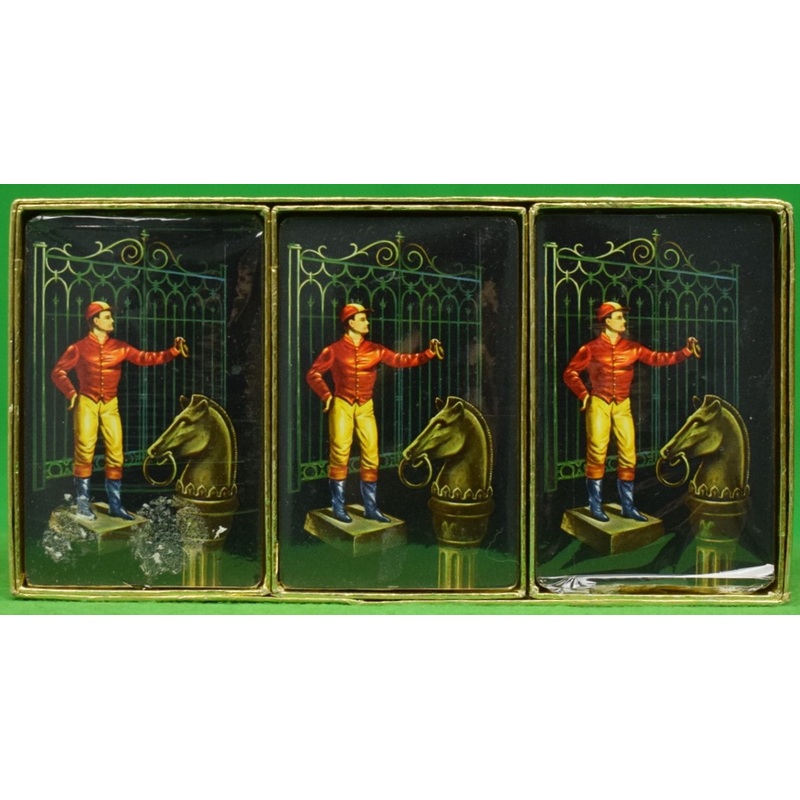 "Box Set x "21" Club Jockey Iron Gate 3 Sealed Decks of Playing Cards"